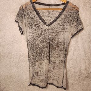 Chic Black and White V-Neck Women's Tee